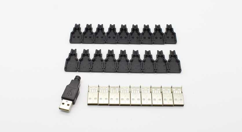 Tanio IMC Hot New 10szt. Typ A męski USB 4-pin złącze wtykowe, cza… sklep