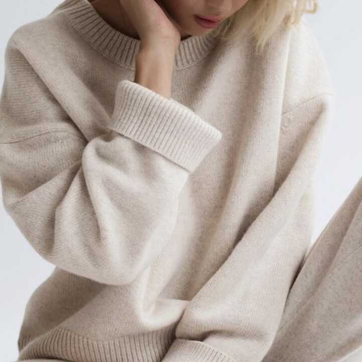 Tanie Elegancki sweter kaszmirowy z dzianiny dla kobiet w stylu Ba… sklep internetowy