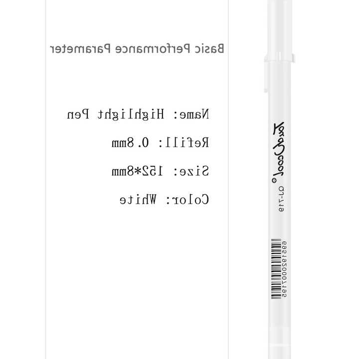 Opinie Kreatywny długopis żelowy biały 0.8mm - Marker Fine Tip… sklep online