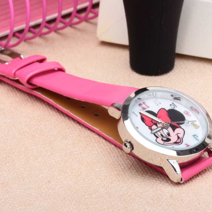 Opinie Disney kreskówki różowy Minnie dziecko zegarek ze wskaźnikie… sklep online