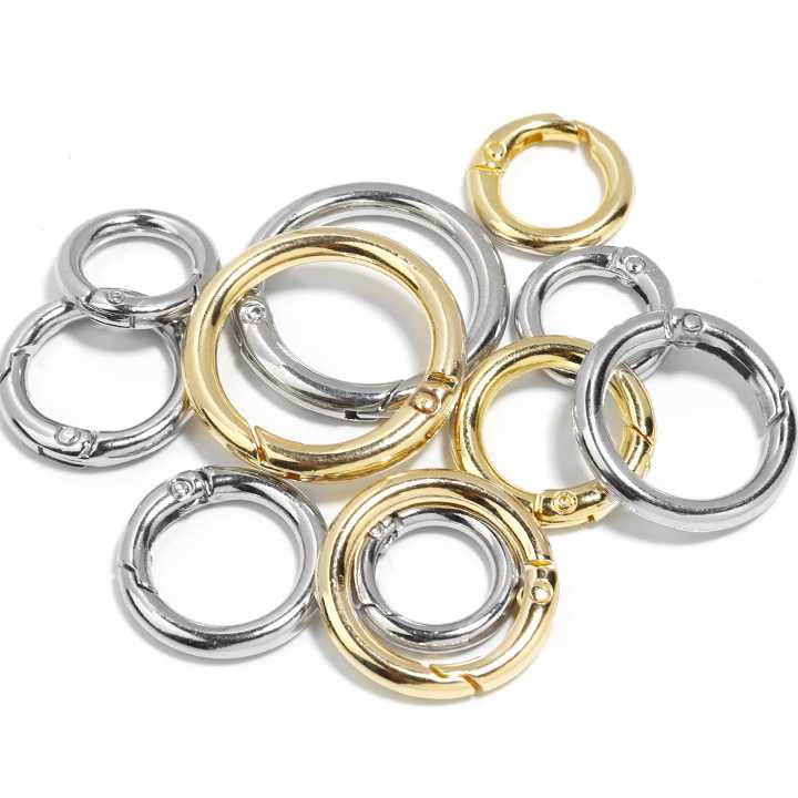 10 sztuk Metal O pierścień breloczek wiosna klamry DIY biżut…