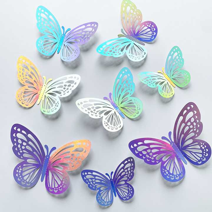 Naklejki motylowe do dekoracji ślubnych - zestaw 12 sztuk…