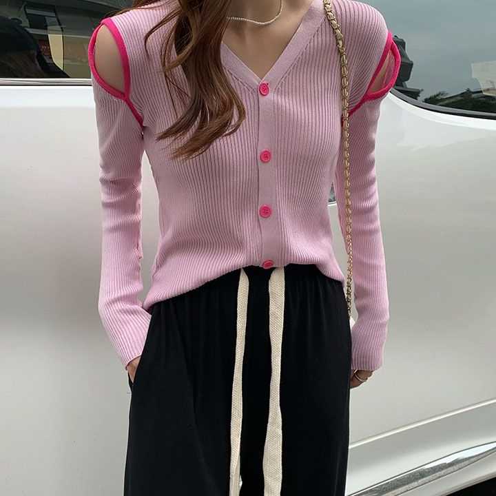 Opinie Sweter dziergany MEXZT Sexy Off Harajuku - jesienne ubranie … sklep online