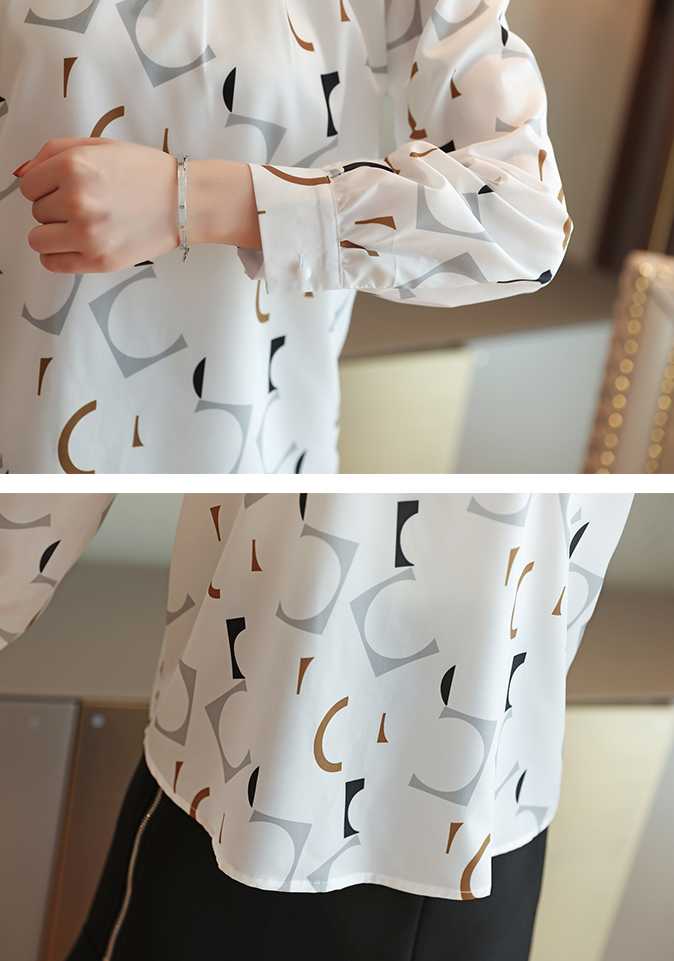 Tanio Koreańskie ubrania na co dzień - szyfonowa bluzka z długim r… sklep