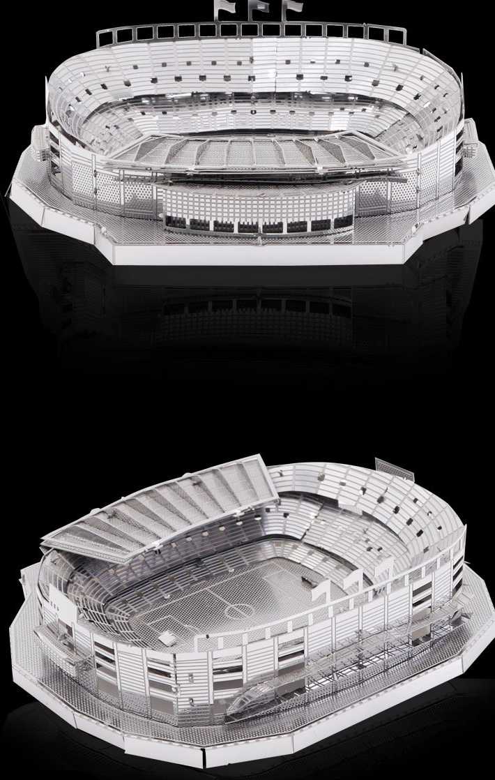 Dorośli 3D metalowe Puzzle montaż Model budynku Camp Nou sta…