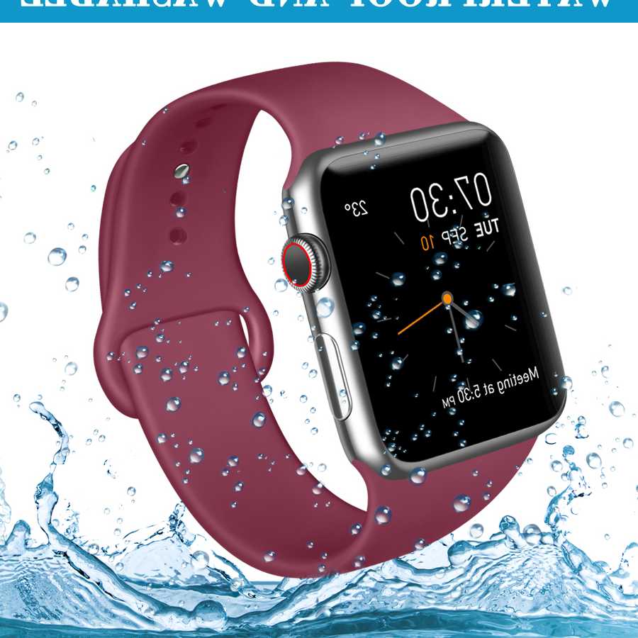 Tanio Silikonowa bransoletka na pasek do zegarka Apple 6 5 4 3 SE … sklep