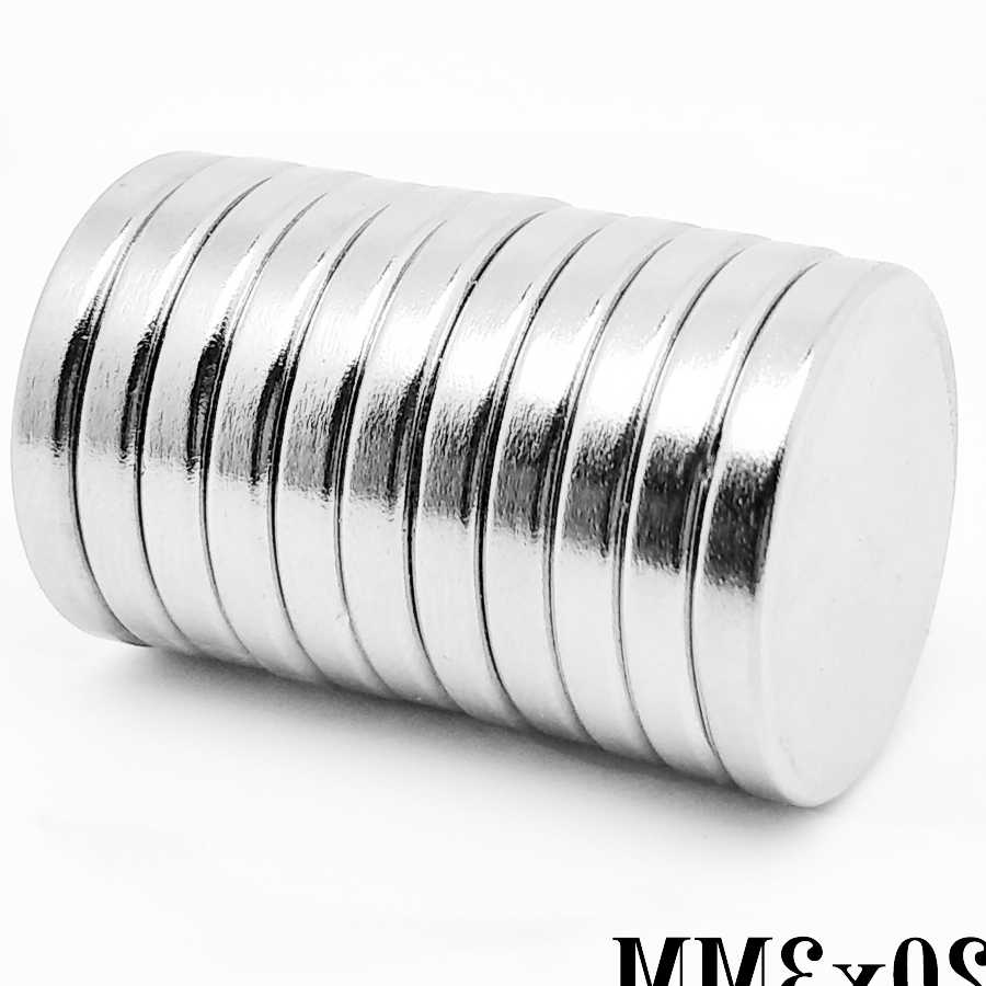Tanie 20x3mm magnesy neodymowe N35, 50 sztuk, okrągłe, mocne, potę… sklep internetowy