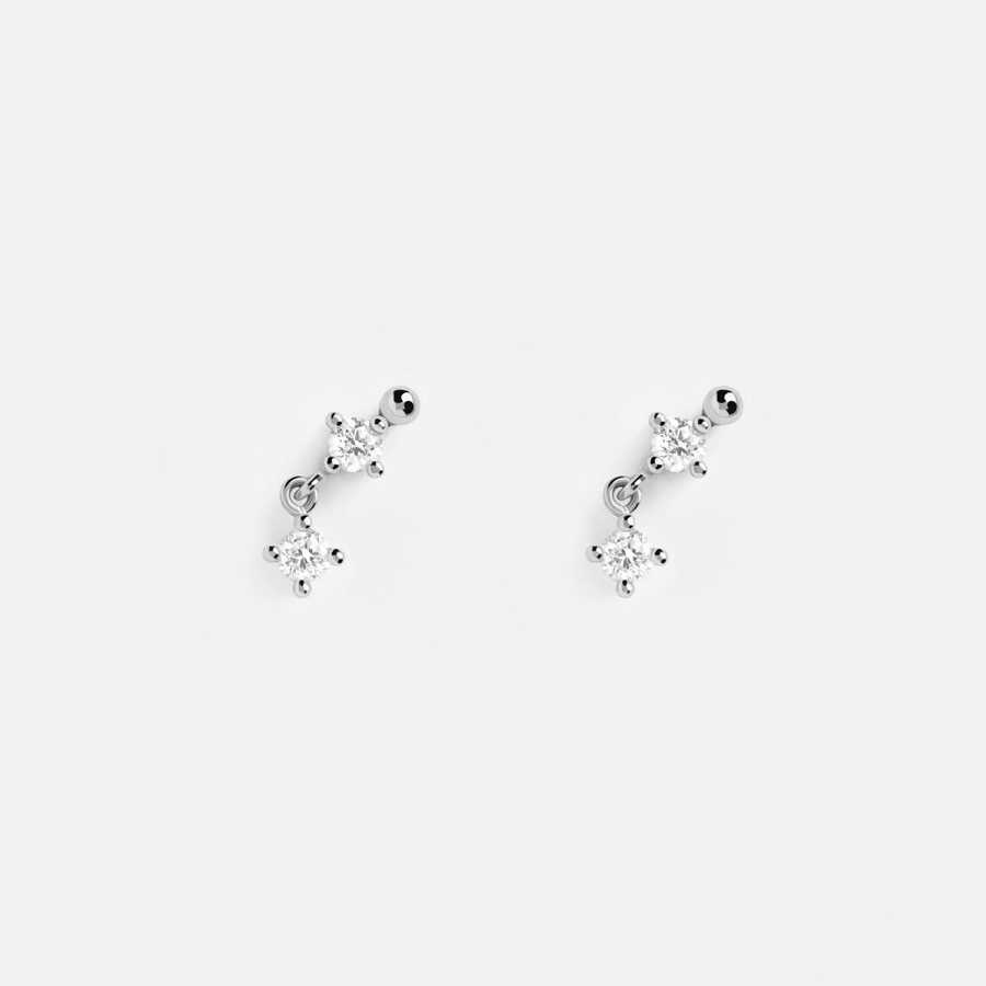 Tanio DPLAOPA 925 Sterling Silver 12 style Tiny Classic Clear Stud… sklep