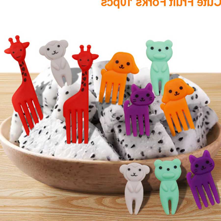 Tanie Mini widelce wykałaczki dla zwierząt dla dzieci śliczne wide… sklep internetowy