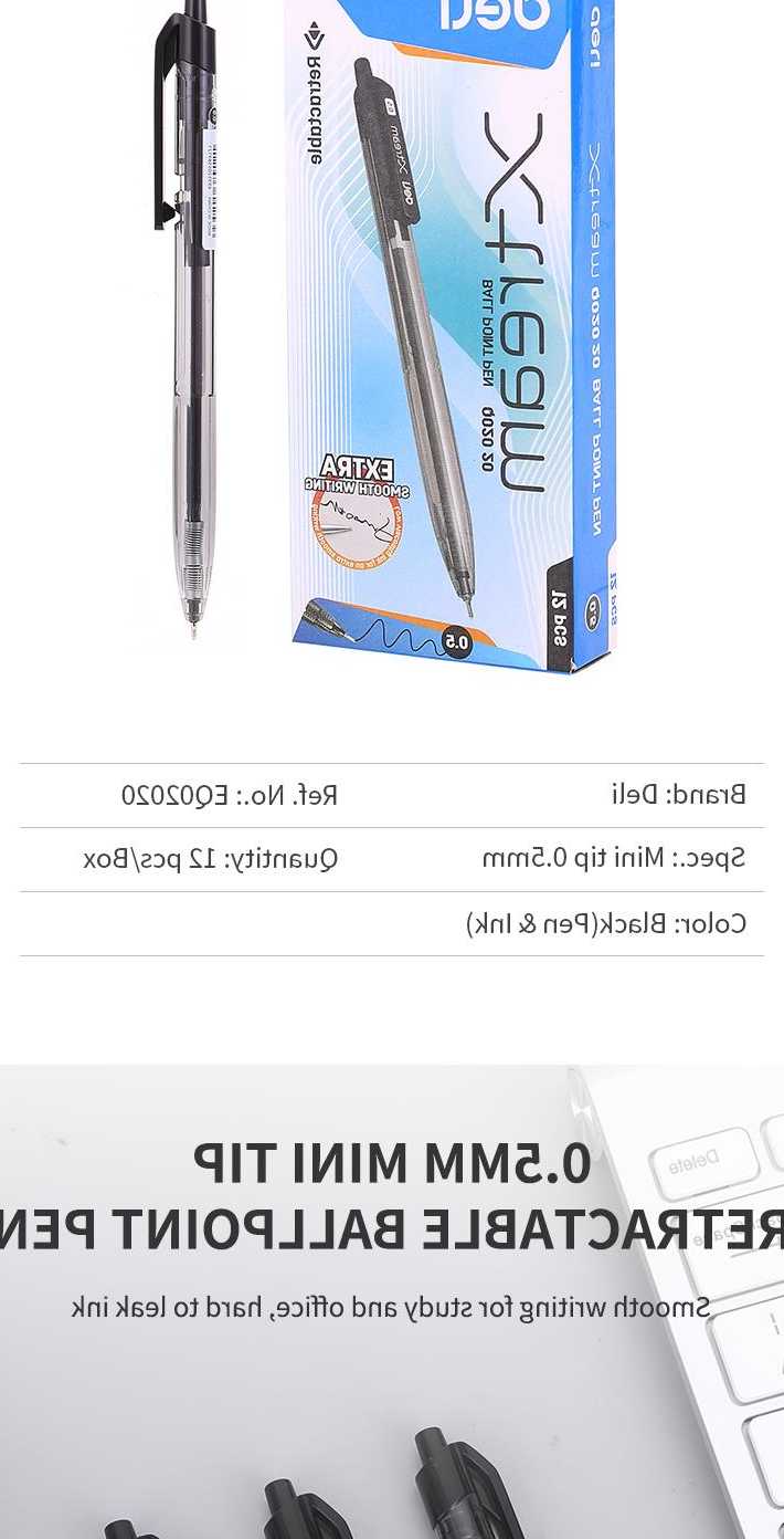 Tanio Długopisy Deli 0.7 MM - 12 sztuk/pudło, biurowe, niska lepko… sklep