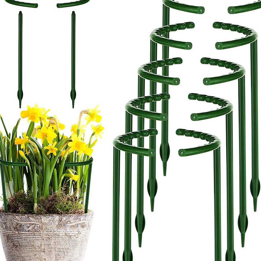 Tanie 2/4/6pc plastikowa roślina wsparcie stos stojak na kwiaty sz… sklep internetowy