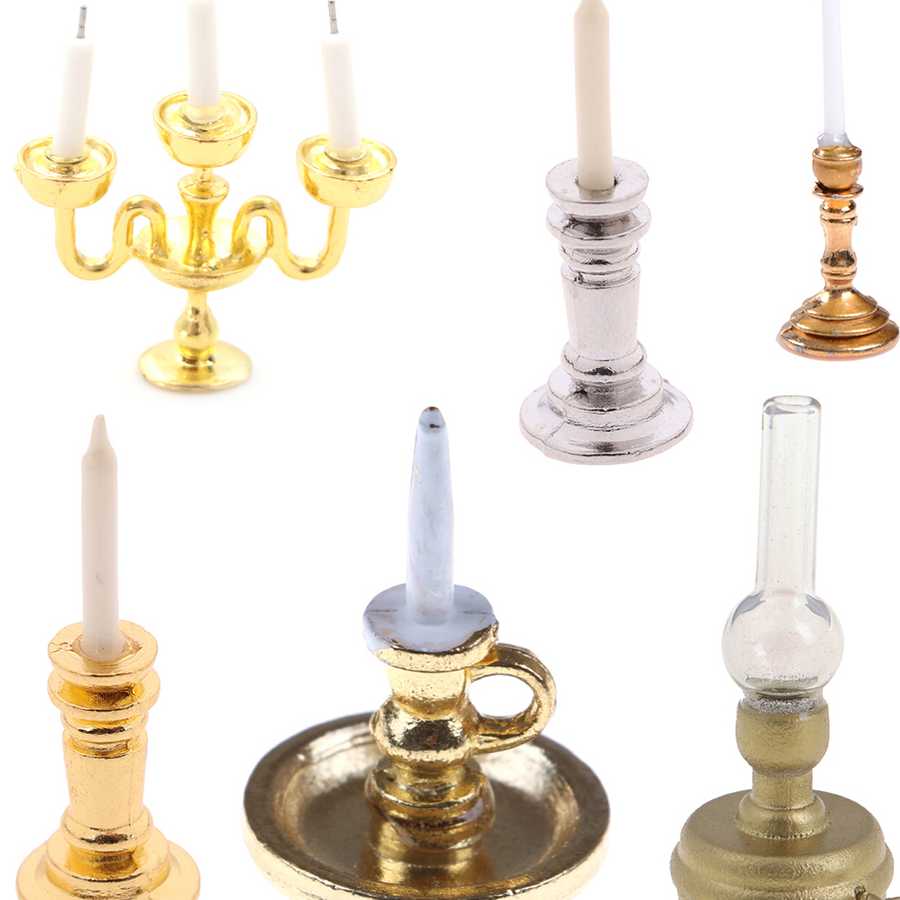 Tanio 1:12 Dollhouse miniaturowy żyrandol białe świece… sklep