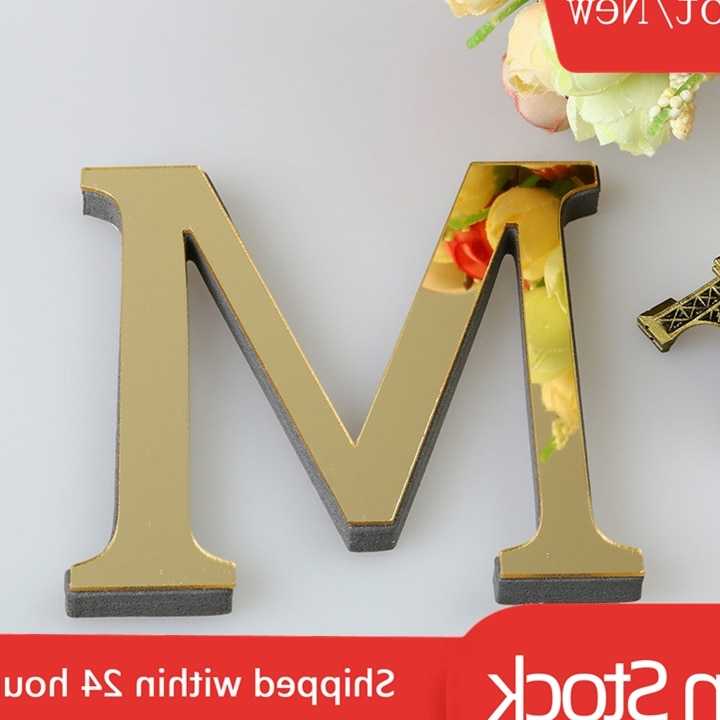 Tanie Dekoracyjne 3D lustro ścienne - naklejki z litery dla ślubu,… sklep
