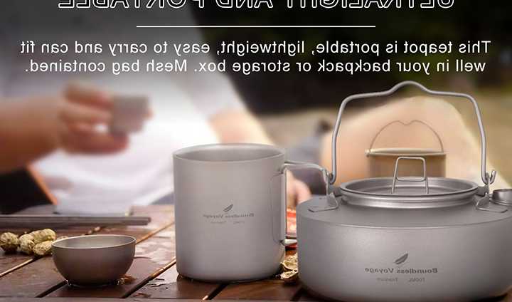 Bezgraniczna Titanium 700ml czajnik do herbaty z rączką Outd…