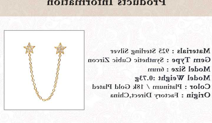 Opinie Kolczyki 925 srebro Moon Star z błyskawicą i łańcuszkiem… sklep online