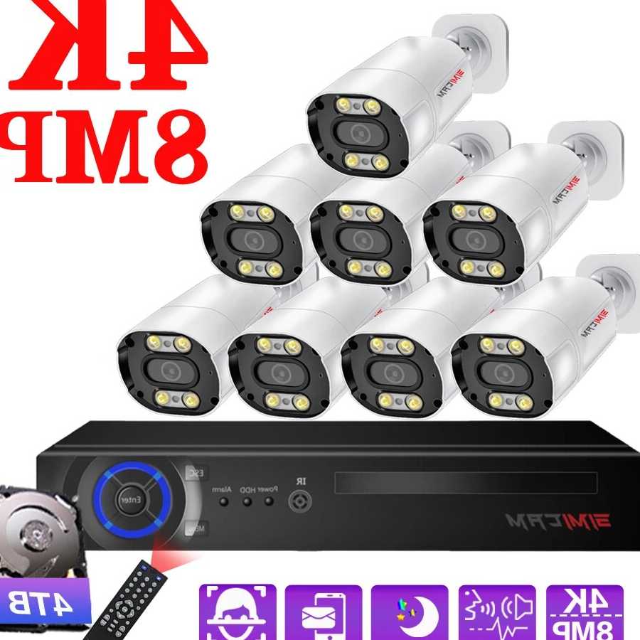 Tanie 4K 8MP POE zabezpieczenia IP System kamer zestaw monitoringu…