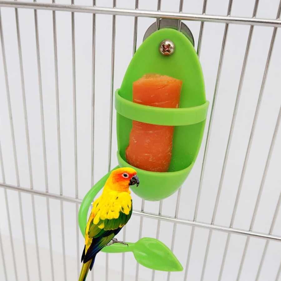 Tanie Dozownik dla papug - Stelaż z uchwytem na warzywa - Plastiko…