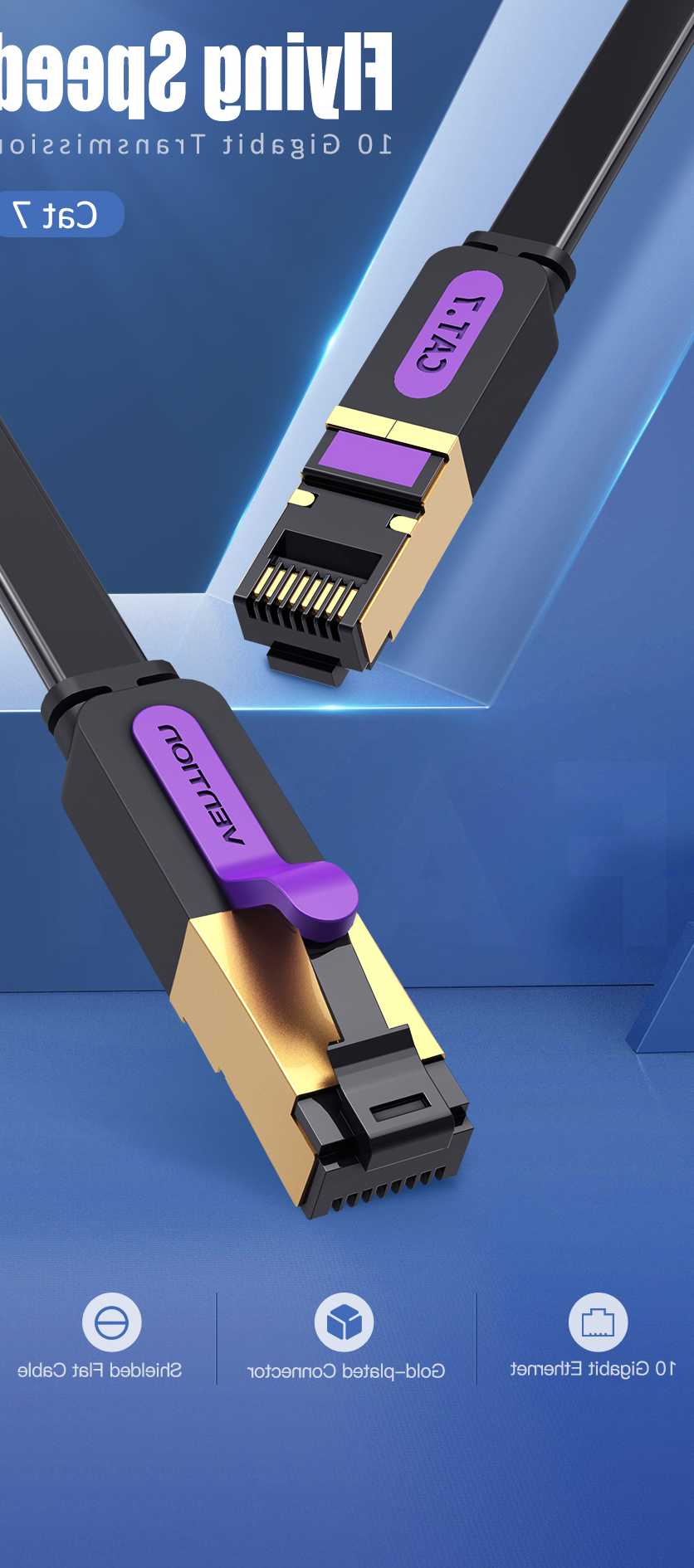 Opinie Kabel Ethernet RJ45 Cat7 Vention - przewód Lan STP, kompatyb… sklep online