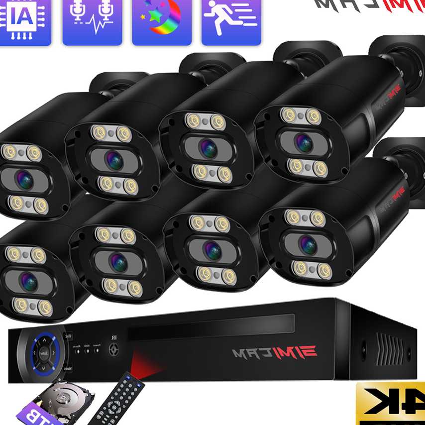 Tanie 4K 8MP POE System kamer bezpieczeństwa zestaw monitoringu NV…