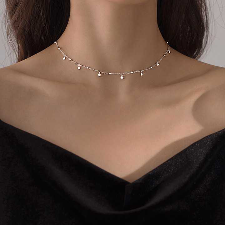 Tanie Choker naszyjniki dla kobiet prawdziwe 925 Sterling srebrny … sklep