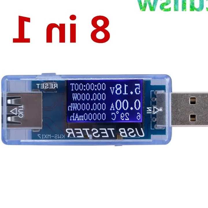 Tanie Tester napięcia i prądu USB 8w1 z QC2.0/3.0, 4-30V, woltomie…