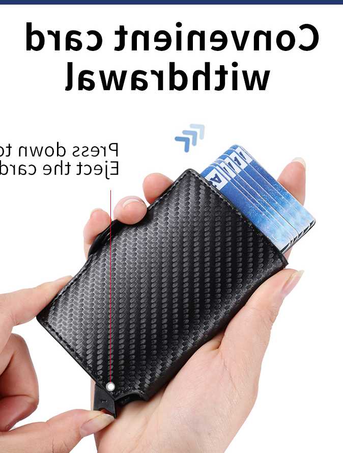 Opinie Metalowy portfel na karty z włókna węglowego wyskakuje autom… sklep online