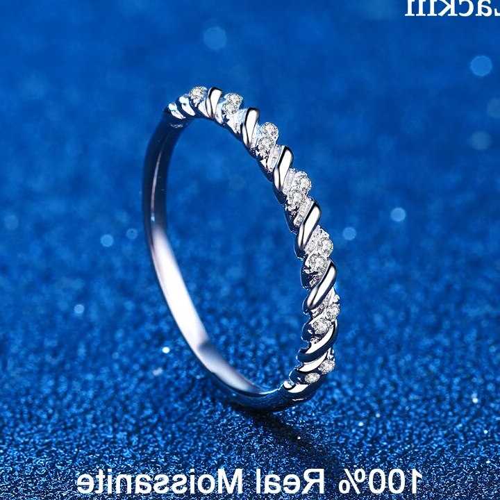 Tanie 0.7ct 100% prawdziwe Moissanite pierścień wieczności platero…