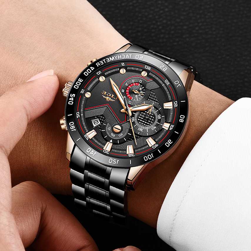 Opinie 2022 nowy LIGE moda męskie zegarki ze stali nierdzewnej Top … sklep online