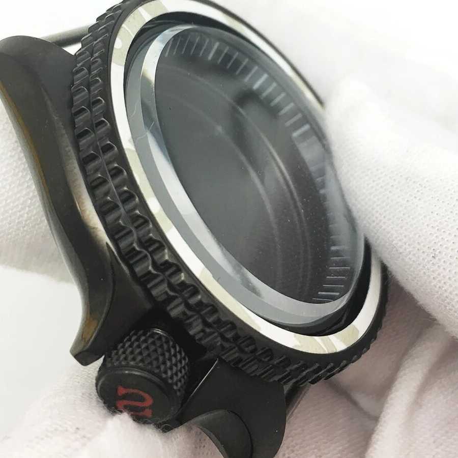 Tanie Czarny zegarek 42mm, szafirowe szkło, pasuje do ruchu NH35A/… sklep internetowy