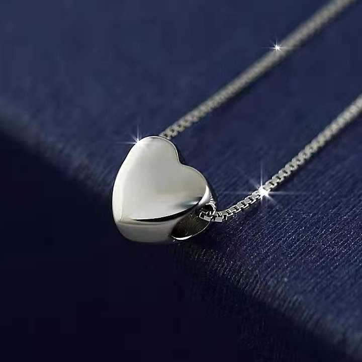 Tanie Popularny naszyjnik serce 925 Sterling Silver dla kobiet - b… sklep
