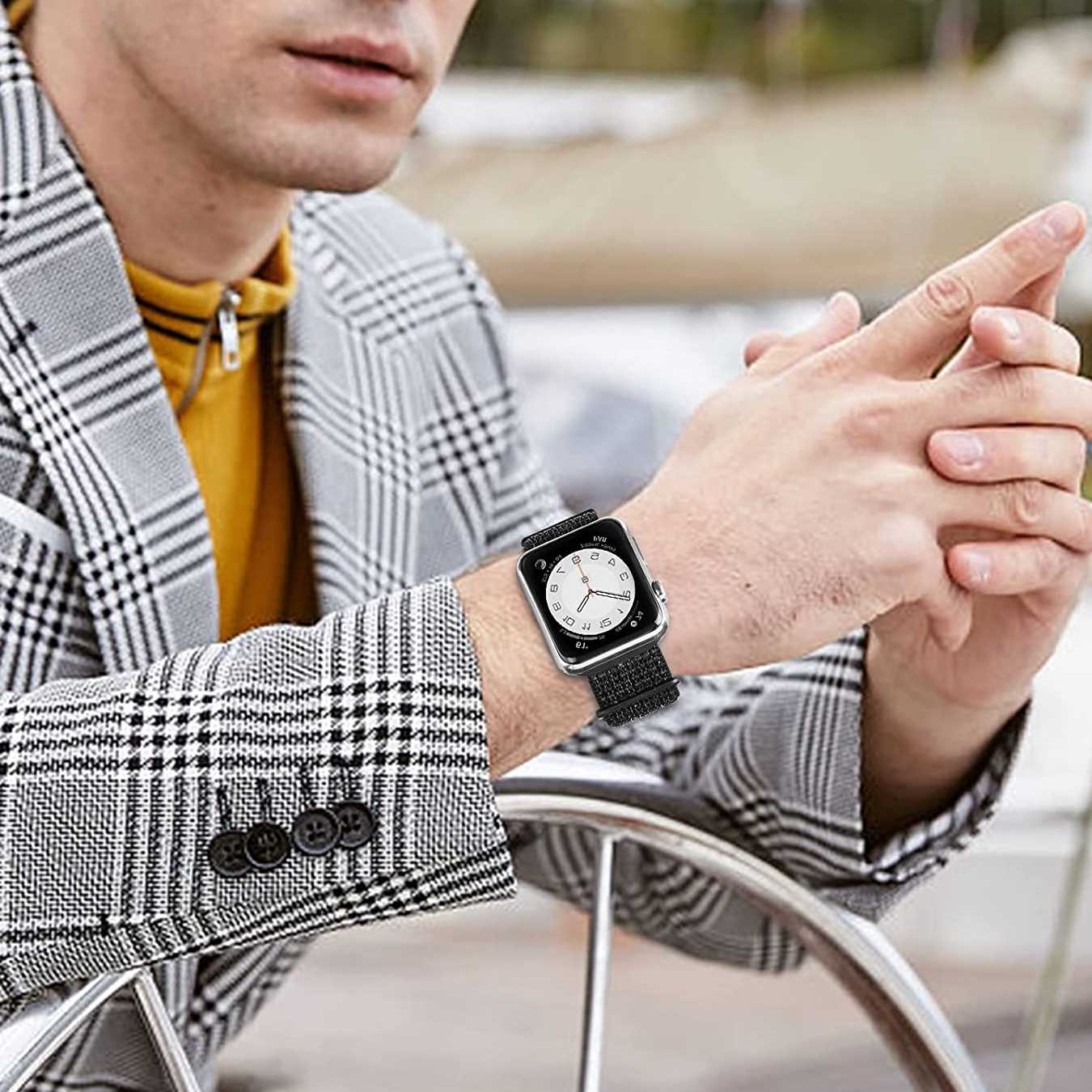 Tanio Nylonowe taśmy sportowe do paska zegarka Apple 45mm 41mm 44m… sklep