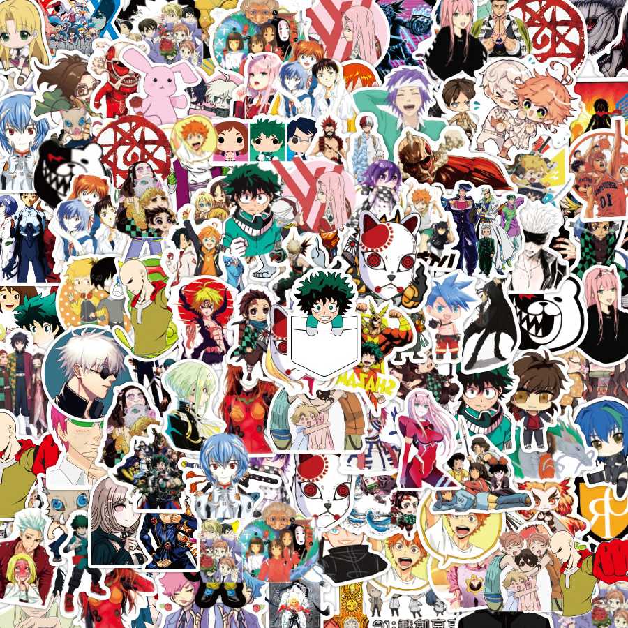 Tanie 10/30/50/108 sztuk Mix naklejki Anime dla dzieci zabawki Dem…