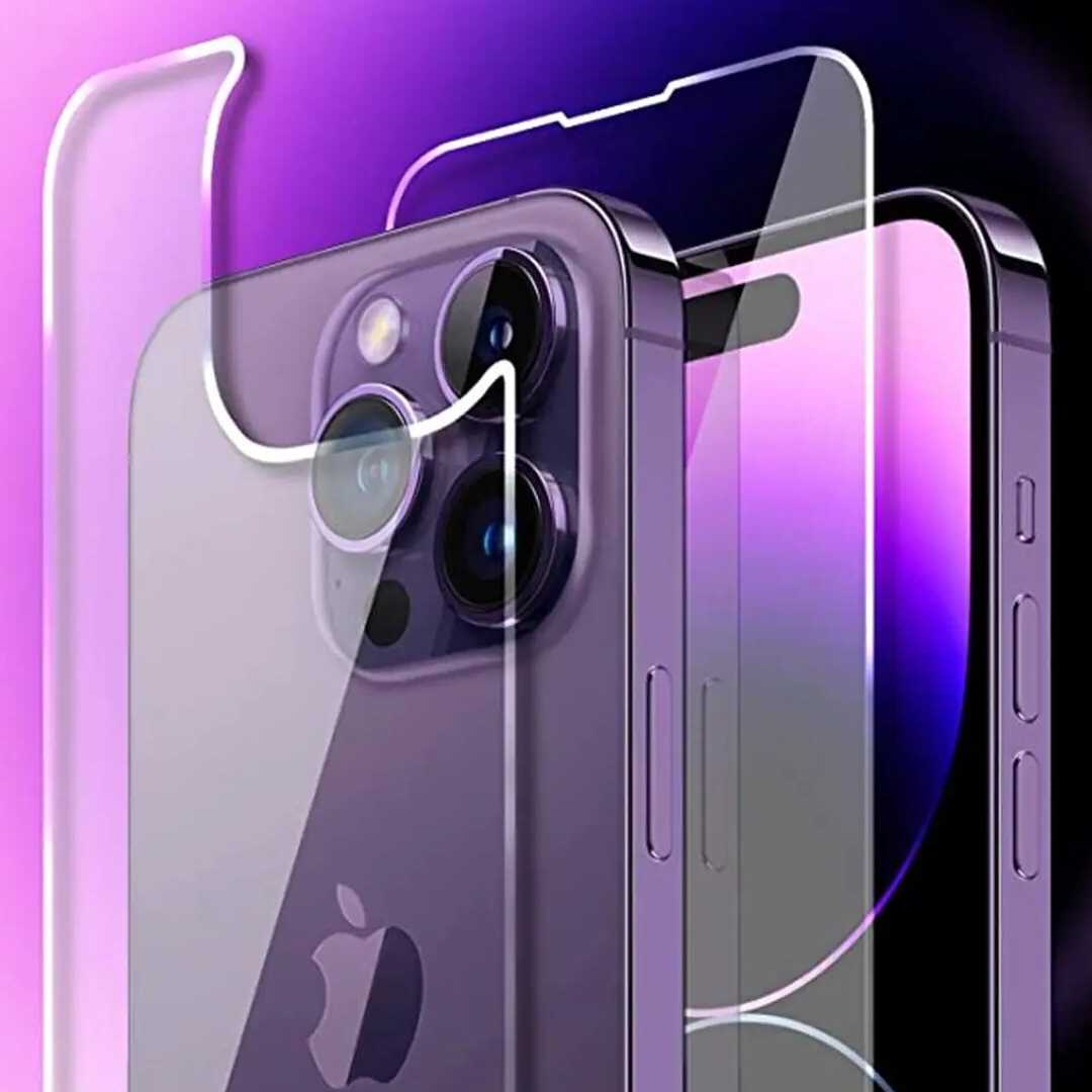 Tanie Dla Iphone 14 Pro Max przednia tylna osłona ekranu HD klarow…