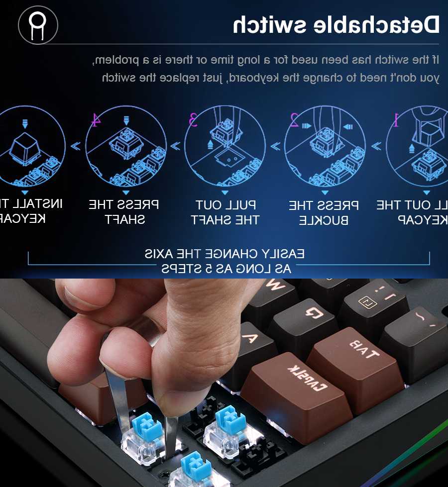 Tanie REDRAGON AMSA K592 USB mechaniczna klawiatura do gier niebie… sklep internetowy