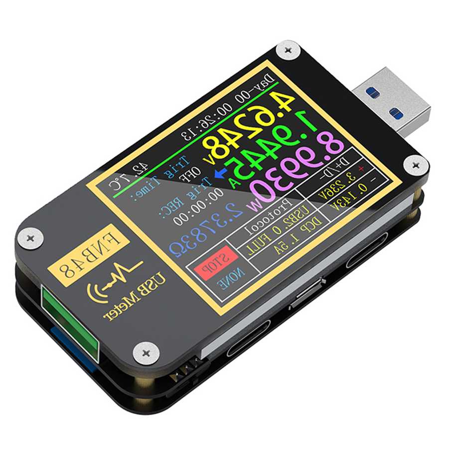 Tanie Elektryczny tester napięcia USB FNB48 - monitor woltomierza,… sklep internetowy