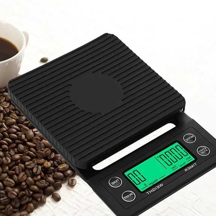 Tanie Precyzyjna waga kawowa z kroplami, 0.1g, zegar LCD…