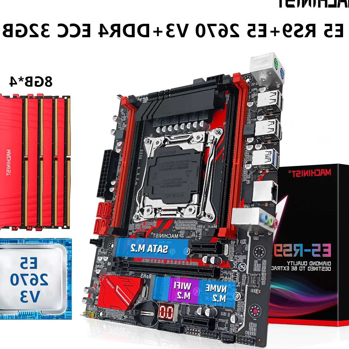Tanio Zestaw MACHINIST E5 RS9 X99 z Xeon E5 2670 V3, 16G RAM DDR4 … sklep