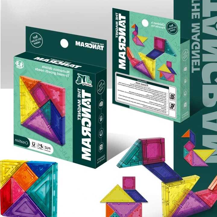 Tanie Magnetyczne kolorowe 3D Tangram Toy Kid logiczne myślenie sz…