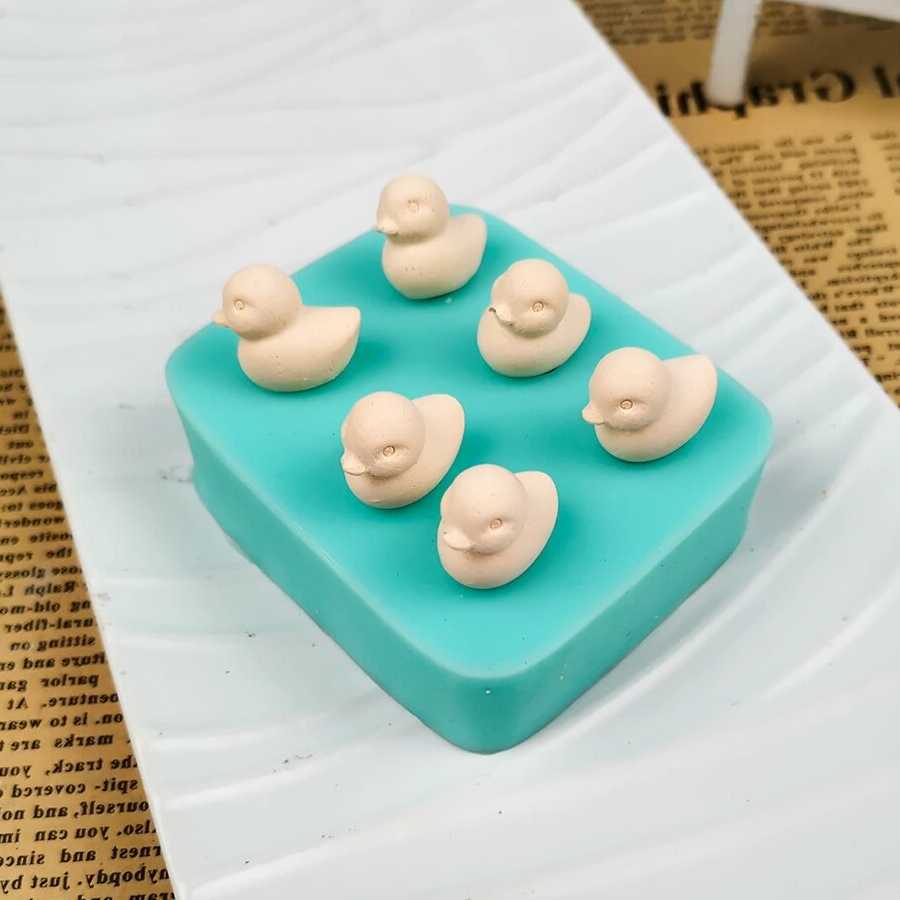 Tanie Mini 6-Cavity Cute Duck silikonowe formy kremówka ciasto ozd…