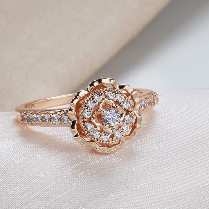 Tanie Luksusowe pierścionki wielowarstwowe z cyrkoniami - biżuteri…