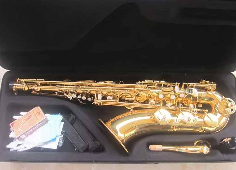 Tanie Nowy saksofon tenorowy Bb płaski złoty saksofon profesjonaln… sklep internetowy