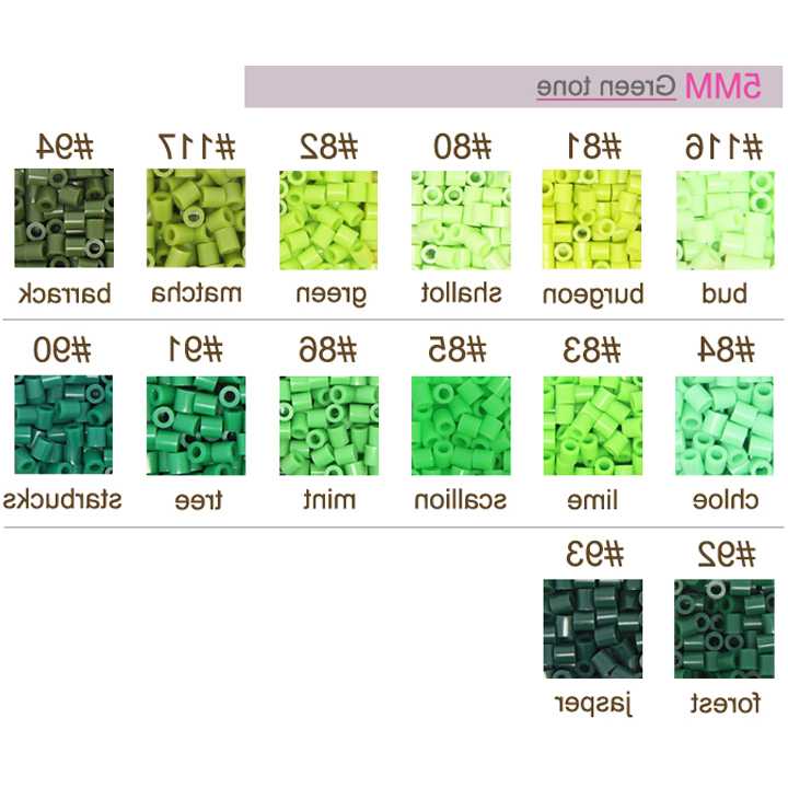 Tanio Zielony zestaw koralików Pixel Art YantJouet Hama 5mm - 1000… sklep