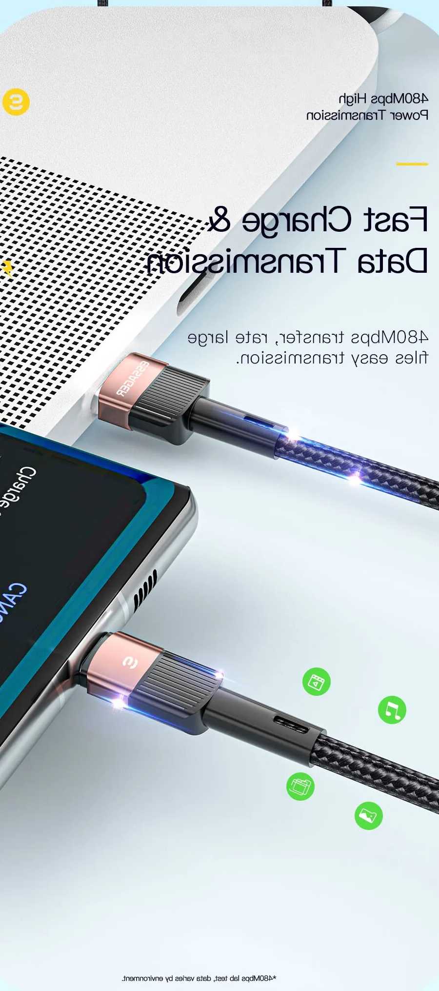 Essager 6A typ C kabel USB szybkie ładowanie dla Huawei P40 …