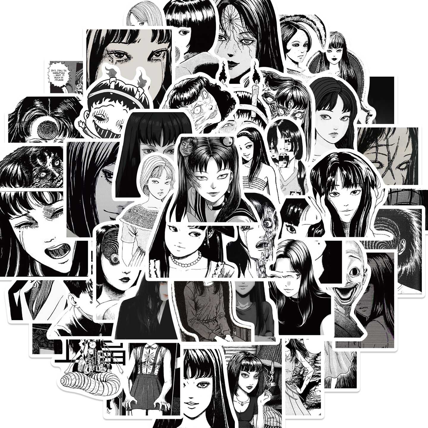 Tanie 25/50 sztuk Anime Tomie naklejki Horror komiks Fujiang Graff…
