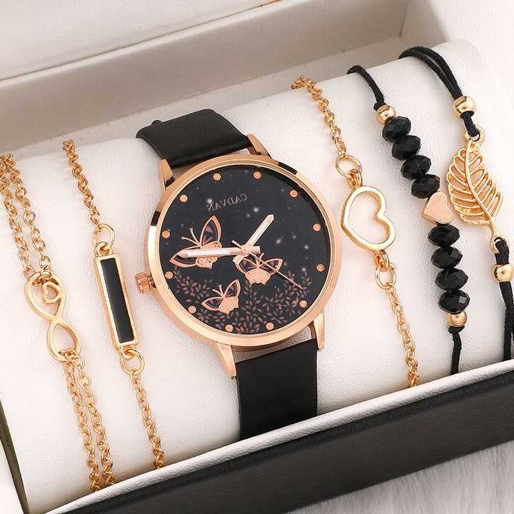 Opinie Zestaw 6 zegarków damskich z motylami - moda, prosty Casual,… sklep online