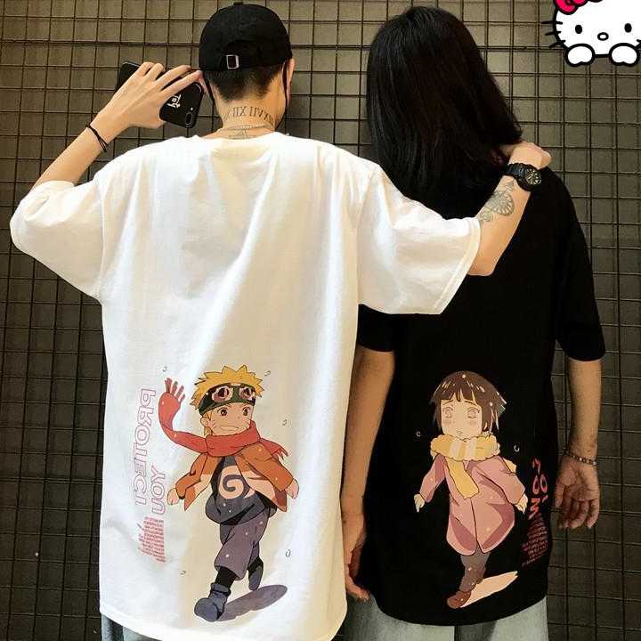 Tanie Koszulka Anime Naruto dla pary - letni strój studencki z kró… sklep