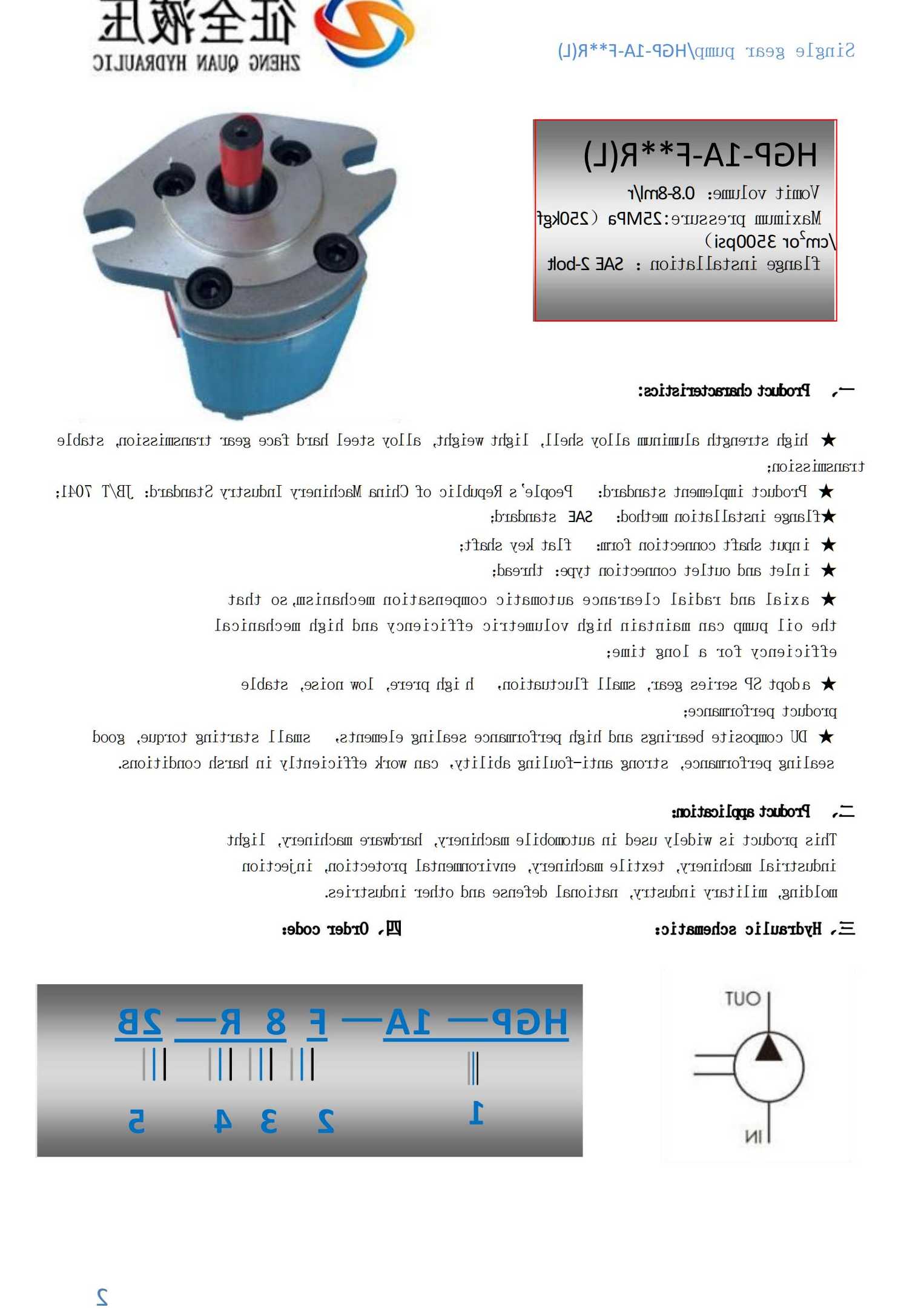 Tanie HGP hydrauliczna pompa zębata HGP-1A-F1RHGP-1A-F2RHGP-1A-F3R… sklep internetowy