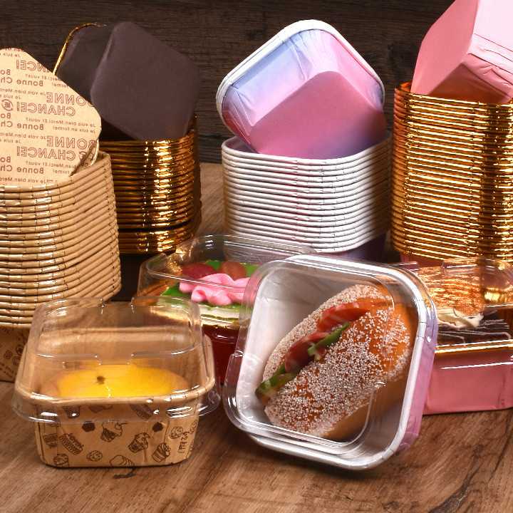 Tanio Pudełko na muffinki z dekoracjami - 50 sztuk… sklep