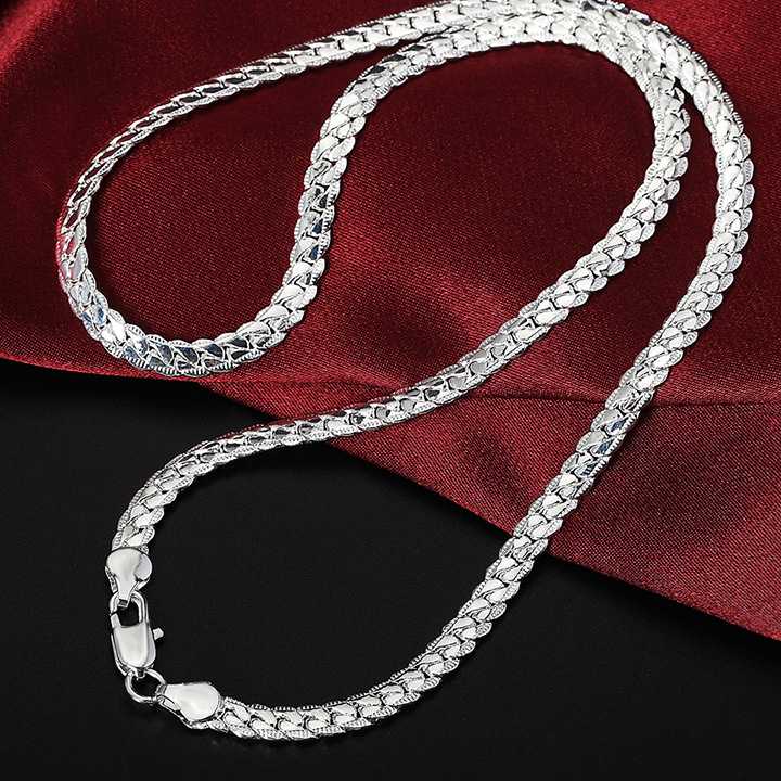 AGTEFFER Biżuteria - 925 srebro, 18K złoty kolor, 5MM łańcuc…