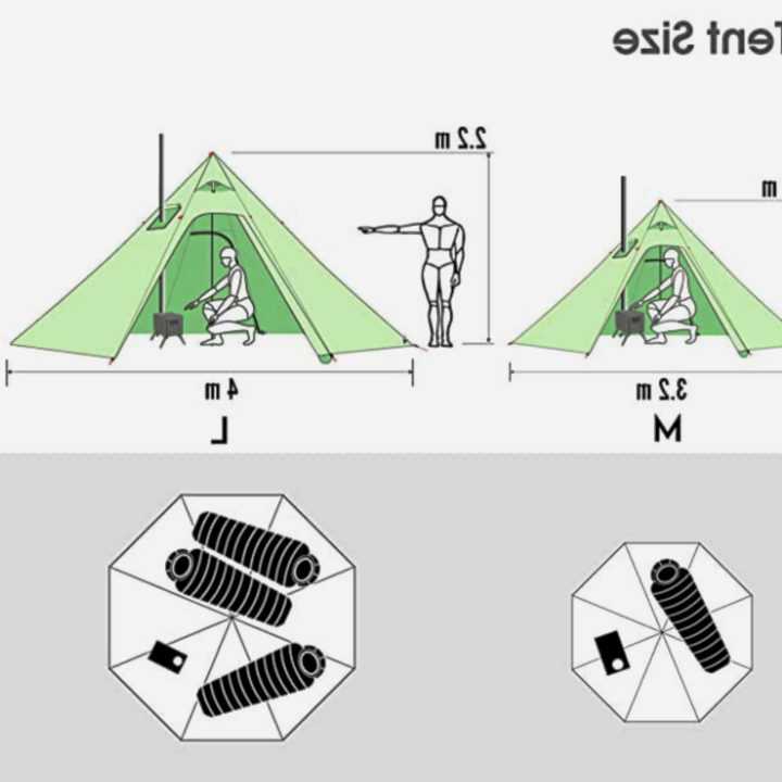 Tanie Duży namiot kempingowy Ultralight Bushcraft 4 sezon z plecak… sklep internetowy